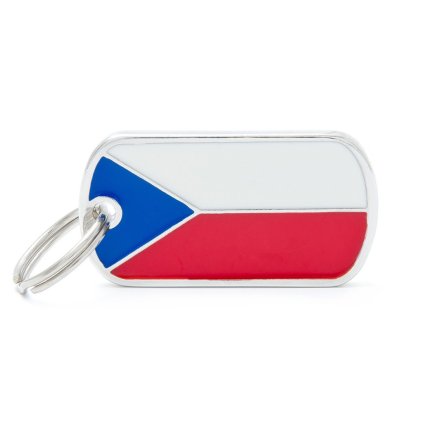 Známka pro psa Vlajka Česká republika + GRAVÍROVÁNÍ ZDARMA