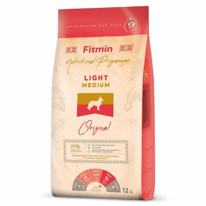 Fitmin Výživový program Granule Light Medium 12 kg