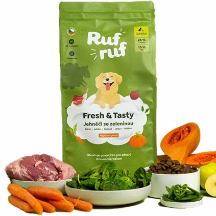 Rufruf Fresh & Tasty Granule Jehněčí se zeleninou a probiotiky 6 kg
