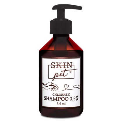 SkinPet Chlorhex Šampon 0,5% Pravidelná péče, svědění, lupy, pro kvalitní pokožku a srst, prevence