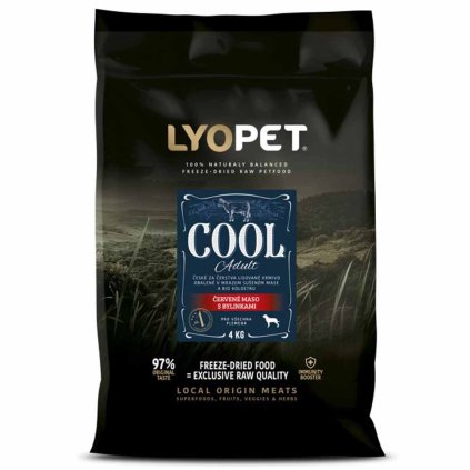 Lyopet Cool Granule pro střední a velké psy Červené maso 4 kg