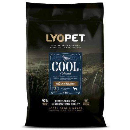 Lyopet Cool Granule pro střední a velké psy Krůta a kachna 4 kg
