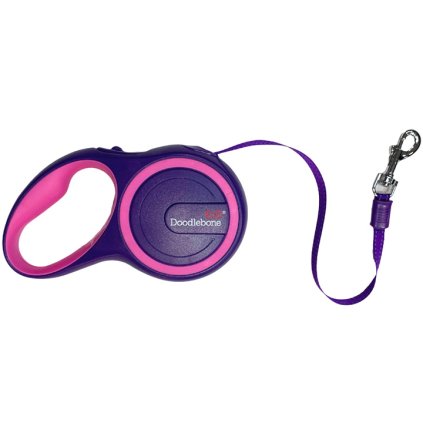 Doodlebone Samonavíjecí vodítko s páskem Violet 50kg 8m