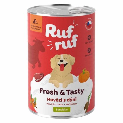 Rufruf Fresh & Tasty Konzerva Hovězí s dýní 400 g