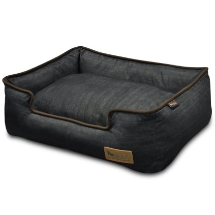 play lounge bed denim medieval blue dark chocolate