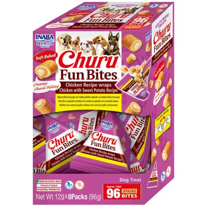 Churu Dog Box Fun Bites Chicken Wraps Kuře s batáty 8x12 g