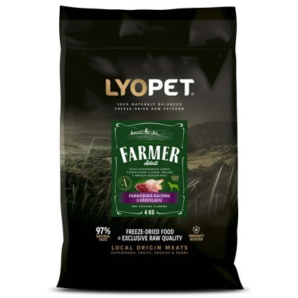 Lyopet Granule Farmer Farmářská kachna s křepelkou 4 kg