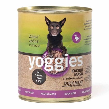 Yoggies Konzerva Kachna s hruškou a jáhlami 800 g