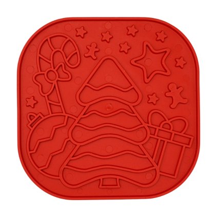 Fiboo Lízací podložka Lollipop Xmas Red