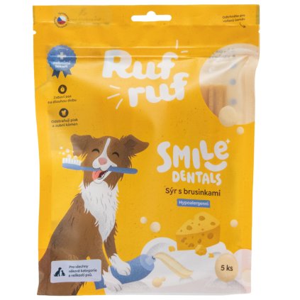 Rufruf Dentální tyčinky Smile Dentals Sýr s brusinkami 192 g