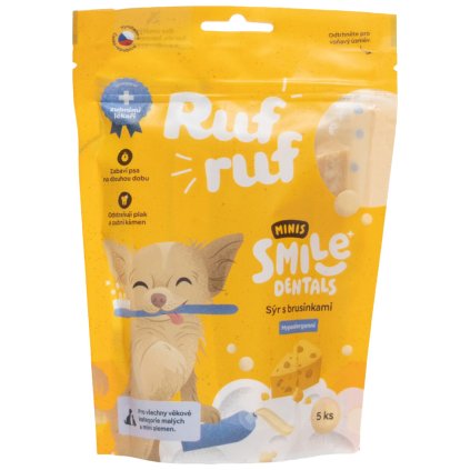 Rufruf Dentální tyčinky Smile Dentals Sýr s brusinkami Minis 152 g