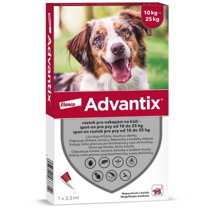 Advantix Spot On 1x2,5ml pro psy 10 25 kg