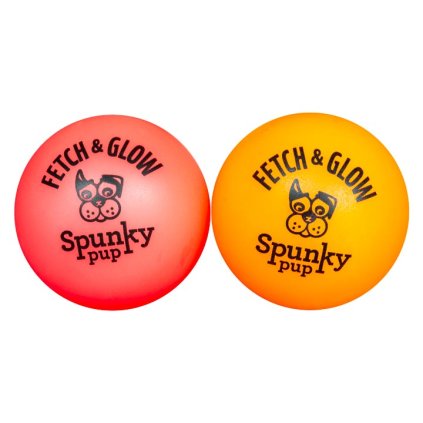 Spunky Pup Svítící míček 5 cm 2 ks
