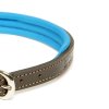 Dogs&Horses Obojek Padded Leather Blue - ML - DOPRODEJ
