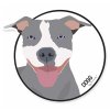 Samolepka Pitbulteriér - kruh s bílým pozadím