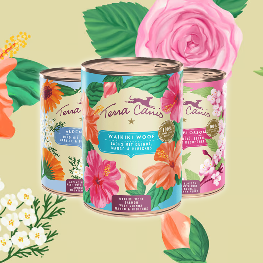 Flower Menu. Květinová řada konzerv Terra Canis