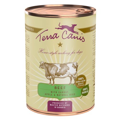 Terra Canis Konzerva Hovězí s mrkví, jablkem a přírodní rýží 400 g
