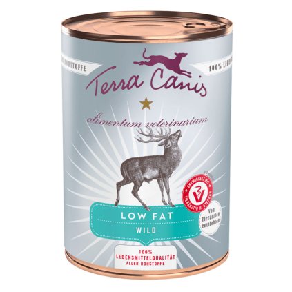 Terra Canis Low Fat Konzerva Nízkotučná a slinivková dieta Zvěřina 400 g
