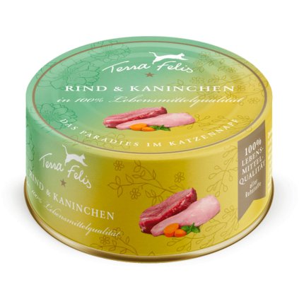 Terra Felis Konzerva pro kočky Hovězí a králík 80 g