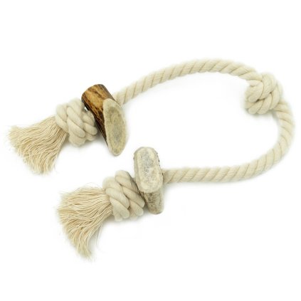 4DOGS Jelení paroží pro psy na laně String Double M