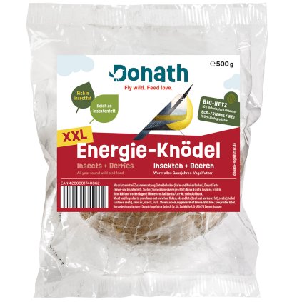 Donath Obří lojová koule Energie Knödel s hmyzem a bobulemi, v organické síťce 500 g