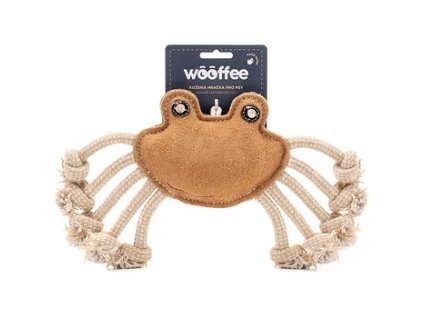 Wooffee kožená hračka Krab s provazy