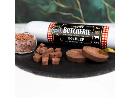 Butcherie Beef sausage / hovězí salám pro psy 400g