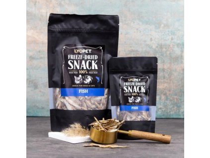 Freeze-Dried Snack Fish / lyofilizované rybičky pro psy a kočky 30g