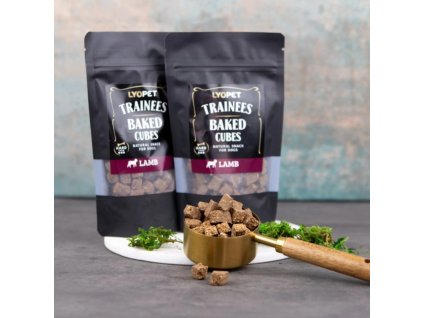Trainees Snack Baked Cubes Lamb / pečené jehně pro psy 100g