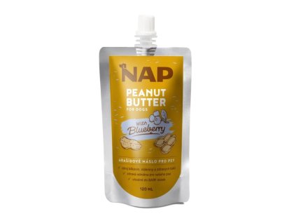 NAP Arašídové máslo pro psy 120ml - borůvka