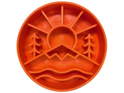 SodaPup Senzorická miska Severní krajina - Oranžová