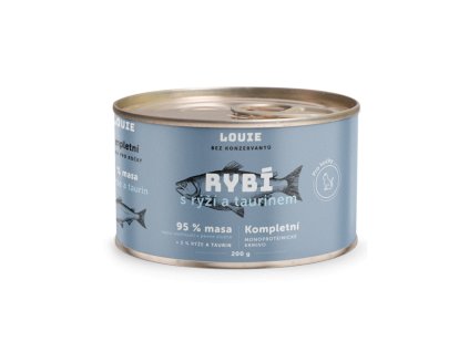 LOUIE konzerva pro kočky - Rybí s rýží a taurinem 200g
