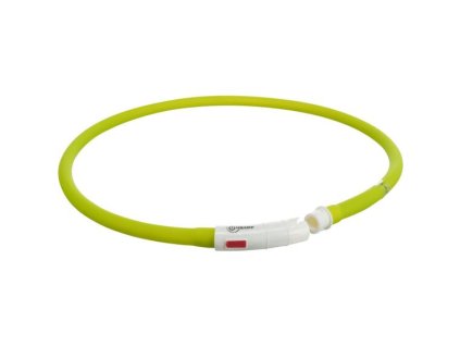 Flash USB svítící obojek XS-XL 70 cm / 10 mm, zelený