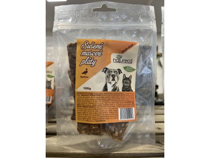 NATURECA pochoutka Masové pláty Kachna, 100%maso 100g
