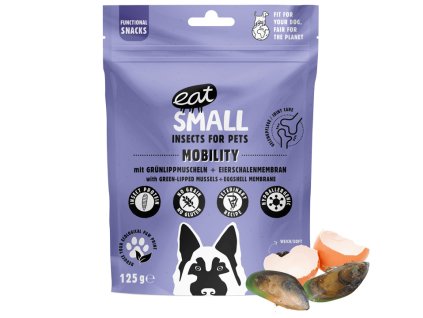 Eat Small Mobility Hmyzí pamlsky se slávkou a konopím 125 g