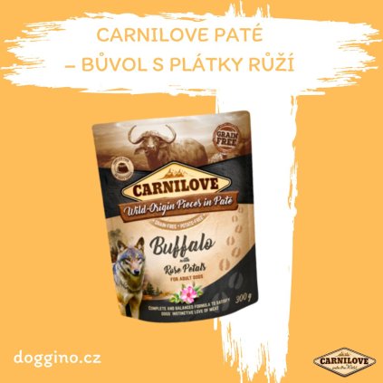 Carnilove paté- bůvol s plátky růží