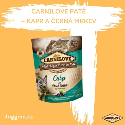 Carnilove paté- kapr a černá mrkev