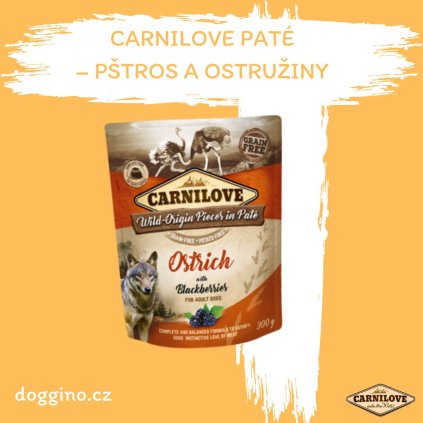 Carnilove paté- pštros a ostružiny