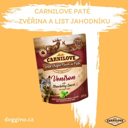 Carnilove paté- zvěřina a list jahodníku