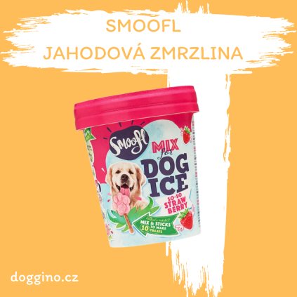 Jahodová zmrzlina pro pejsky