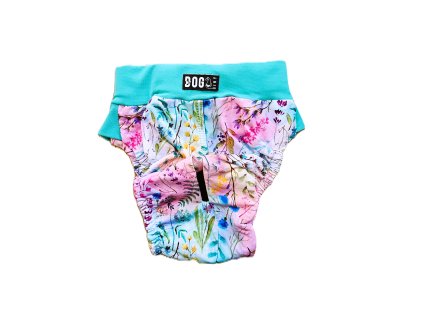 hárací kalhotky - akvarel kvítí