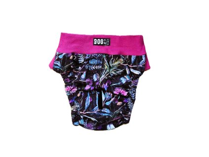 hárací kalhotky - luční kvítí na tmavé