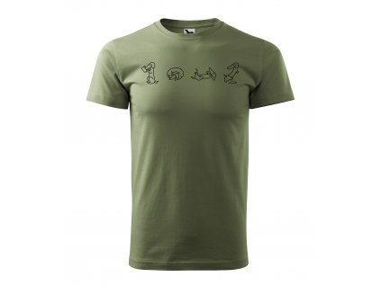 DoggyStyle MenTshirt Khaki SeriesDog 1Front