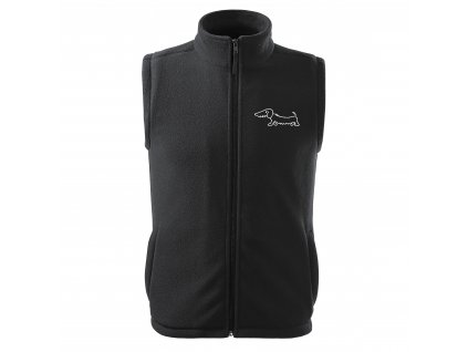 DoggyStyle FleeceVest EbonyGray SingleDog 1Front