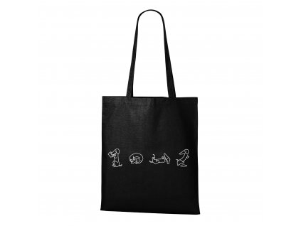 DoggyStyle Totebag Black SeriesDog 1Front
