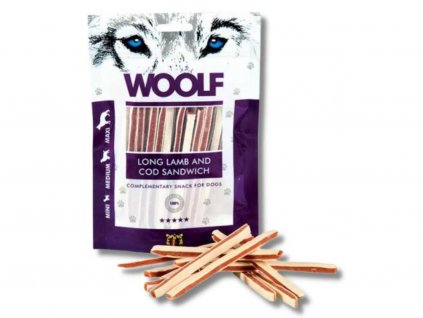 woolf soft lamb and cod sandwich long 100g doghouse shop pro psy