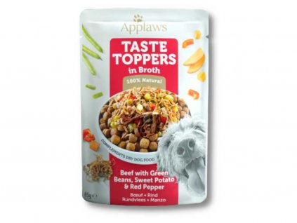 applaws kapsicka dog taste toppers broth hovezi s bataty 85g (1)