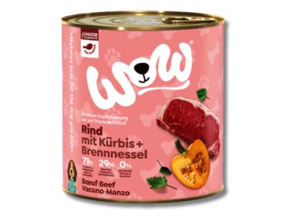 WOW konzerva Hovězí s dýní Junior 800g EXP.:19.11.2027