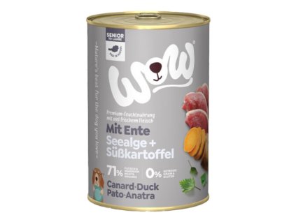 WOW konzerva Kachna s batáty Senior 400g EXp: 14.4.2028