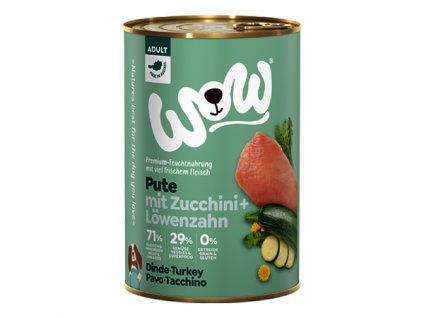 WOW konzerva Krocan s cuketou Adult 400g